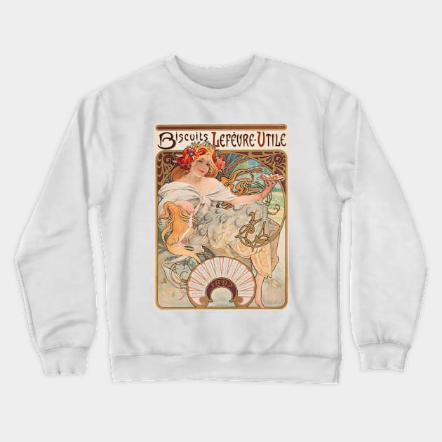 Biscuits Lefevre Utile (1897) Crewneck Sweatshirt by WAITE-SMITH VINTAGE ART